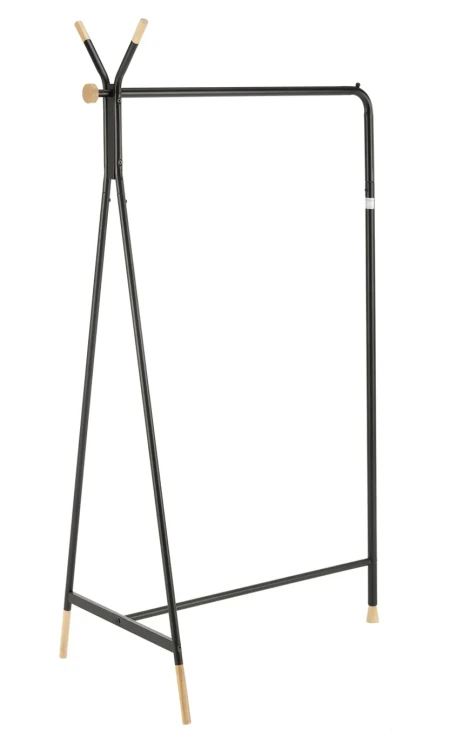 Wieszak na ubrania WU32 91 cm stojący metalowy do garderoby naturalny