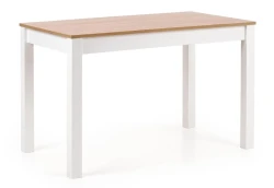 Stół Ksawery 120 cm prostokątny 4-osobowy do jadalni dąb sonoma / biały