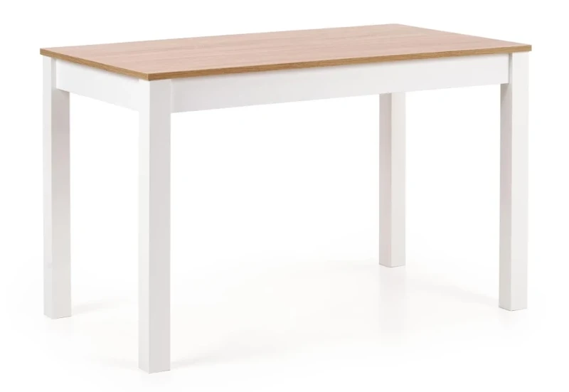 Stół Ksawery 120 cm prostokątny 4-osobowy do jadalni dąb sonoma / biały