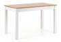 Stół Ksawery 120 cm prostokątny 4-osobowy do jadalni dąb sonoma / biały