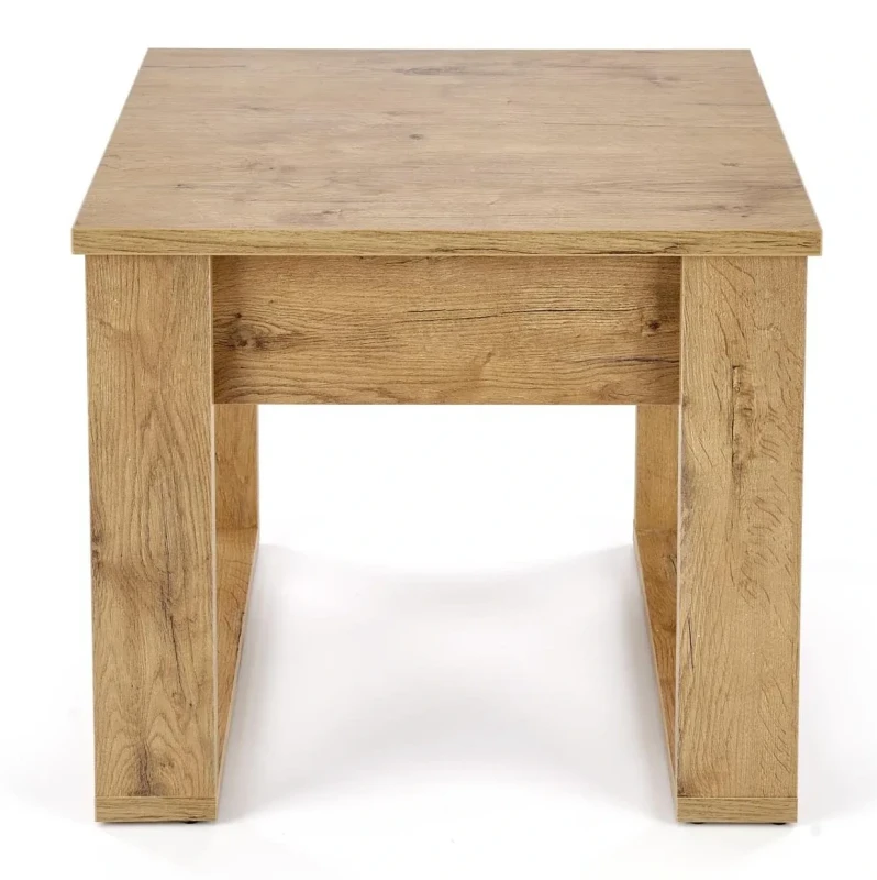 Stolik kawowy Nea Kwadrat 60 cm z szufladą do salonu dąb wotan