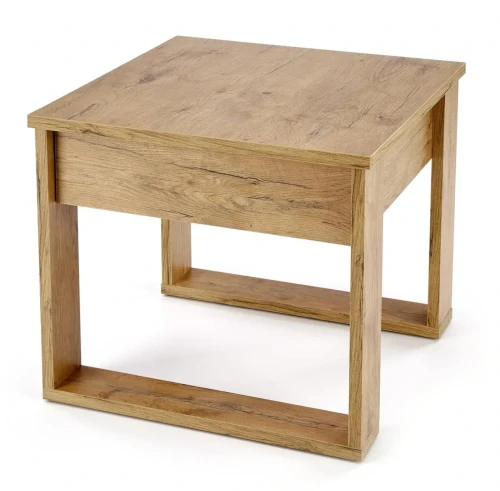 Stolik kawowy Nea Kwadrat 60 cm z szufladą do salonu dąb wotan