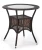 Stół Midas ogrodowy 74cm rattan syntetyczny/szkło ciemny brąz