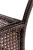 Stół Midas ogrodowy 74cm rattan syntetyczny/szkło ciemny brąz