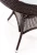 Stół Midas ogrodowy 74cm rattan syntetyczny/szkło ciemny brąz