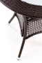 Stół Midas ogrodowy 74cm rattan syntetyczny/szkło ciemny brąz