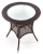 Stół Midas ogrodowy 74cm rattan syntetyczny/szkło ciemny brąz