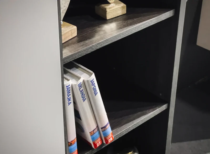 Meblościanka Silk II 240 cm zestaw 4 elementy z LED do salonu biały