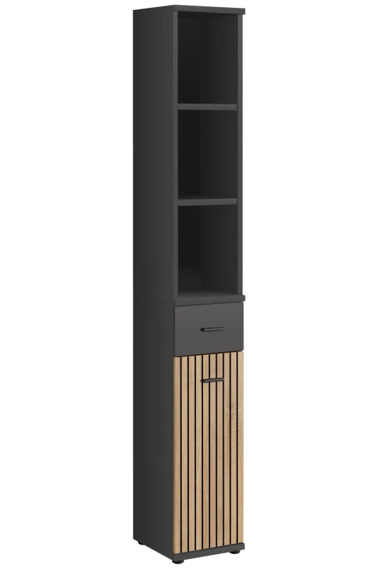 Szafka stojąca Marco 30 cm z szufladą do przedpokoju antracyt/dąb artisan