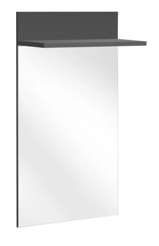 Lustro ścienne Marco 60 cm z półką do przedpokoju antracyt
