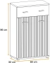 Komoda Marco 60 cm dwudrzwiowa z szufladą do przedpokoju antracyt/dąb artisan