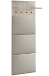 Wieszak tapicerowany Amario 60 cm z półką do przedpokoju dąb sonoma/beż