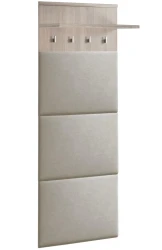 Wieszak tapicerowany Amario 60 cm z półką do przedpokoju dąb sonoma/beż