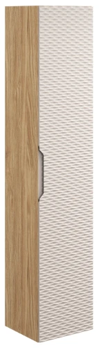 Szafka łazienkowa wysoka 1 drzwi OCEAN BEIGE beż + dąb olejowany