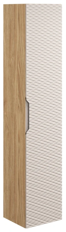 Szafka łazienkowa wysoka 1 drzwi OCEAN BEIGE beż + dąb olejowany