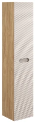 Szafka łazienkowa wysoka 2 drzwi OCEAN BEIGE beż + dąb olejowany