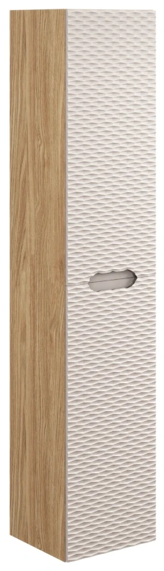 Szafka łazienkowa wysoka 2 drzwi OCEAN BEIGE beż + dąb olejowany