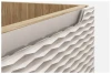 Szafka łazienkowa pod umywalkę 120 cm 2 szuflady OCEAN BEIGE beż + dąb olejowany - aranżacja