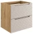 Szafka łazienkowa pod umywalkę 60 cm 2 szuflady OCEAN BEIGE beż + dąb olejowany