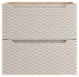 Szafka łazienkowa pod umywalkę 60 cm 2 szuflady OCEAN BEIGE beż + dąb olejowany