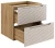 Szafka łazienkowa pod umywalkę 60 cm 2 szuflady OCEAN BEIGE beż + dąb olejowany