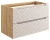 Szafka łazienkowa pod umywalkę 90 cm 2 szuflady OCEAN BEIGE beż + dąb olejowany