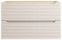 Szafka łazienkowa pod umywalkę 90 cm 2 szuflady OCEAN BEIGE beż + dąb olejowany