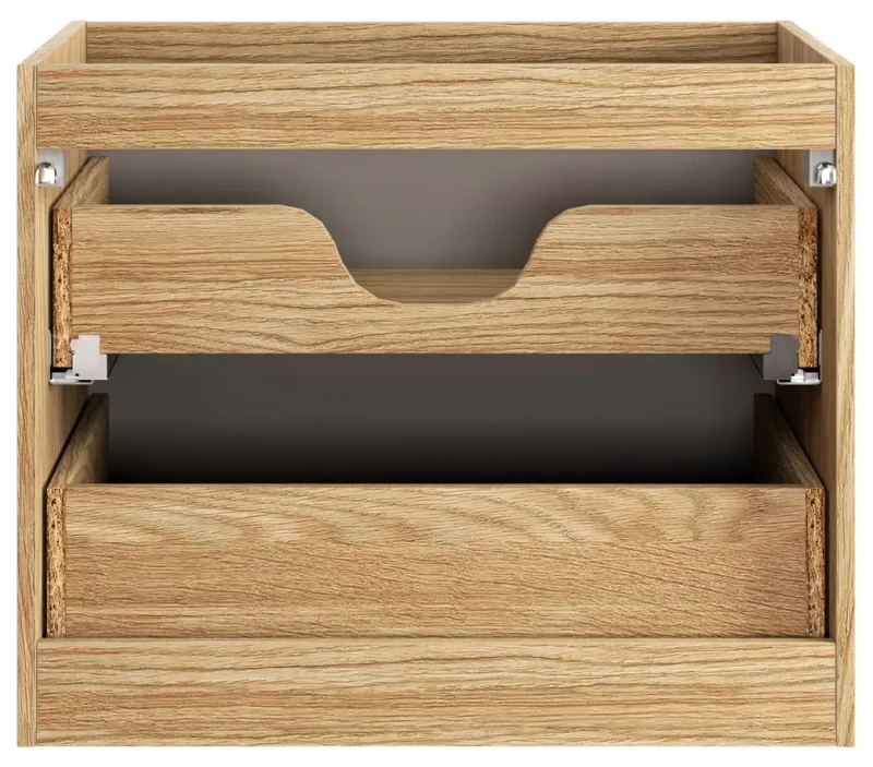 Szafka łazienkowa pod umywalkę 70 cm 2 szuflady OCEAN BEIGE beż + dąb olejowany