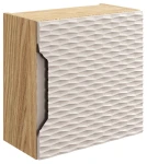 Szafka górna qubik 35 cm OCEAN BEIGE beż + dąb olejowany
