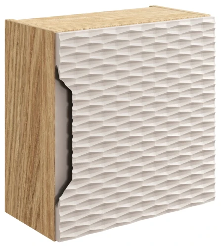 Szafka górna qubik 35 cm OCEAN BEIGE beż + dąb olejowany