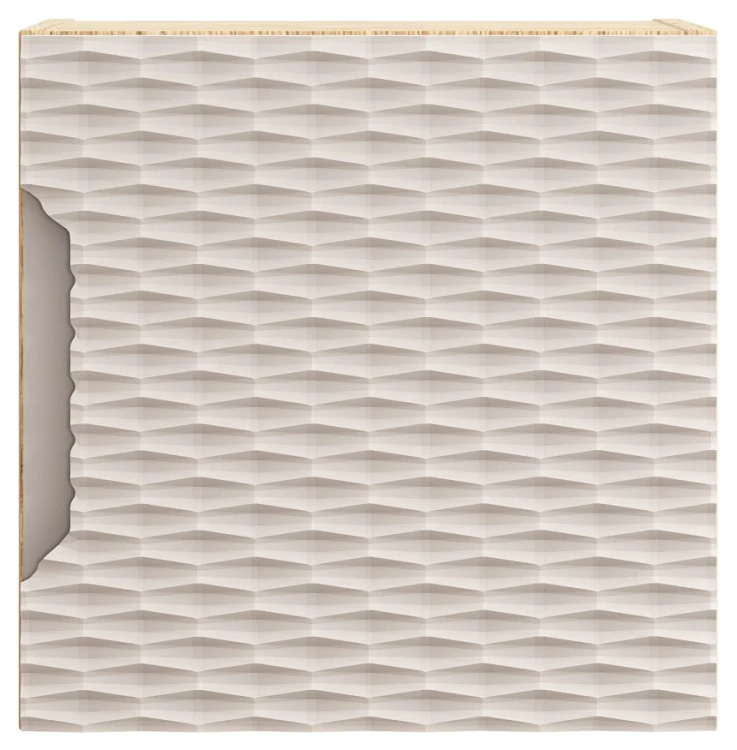 Szafka górna qubik 35 cm OCEAN BEIGE beż + dąb olejowany