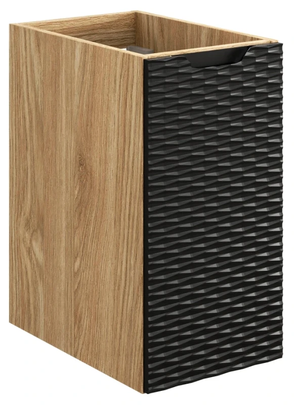 Szafka łazienkowa dolna pod blat 30 cm OCEAN BLACK czarny + dąb olejowany