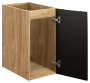 Szafka łazienkowa dolna pod blat 30 cm OCEAN BLACK czarny + dąb olejowany