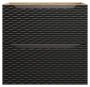 Szafka łazienkowa pod umywalkę 60 cm 2 szuflady OCEAN BLACK czarny + dąb olejowany