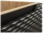 Szafka łazienkowa pod umywalkę 70 cm 2 szuflady OCEAN BLACK czarny + dąb olejowany - detal