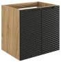 Szafka łazienkowa pod umywalkę 60 cm 2 drzwi OCEAN BLACK czarny + dąb olejowany