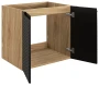 Szafka łazienkowa pod umywalkę 60 cm 2 drzwi OCEAN BLACK czarny + dąb olejowany