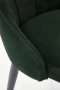 Krzesło K365 tapicerowane do jadalni ciemny zielony/czarny