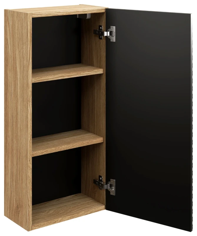 Szafka górna 35 cm OCEAN BLACK czarny + dąb olejowany