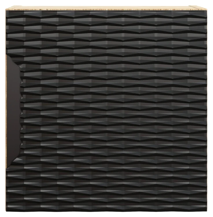 Szafka górna qubik 35 cm OCEAN BLACK czarny + dąb olejowany