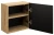Szafka górna qubik 35 cm OCEAN BLACK czarny + dąb olejowany