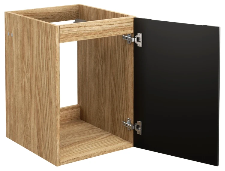 Szafka łazienkowa dolna pod blat 40 cm LUXOR BLACK czarny + dąb olejowany