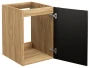 Szafka łazienkowa dolna pod blat 40 cm LUXOR BLACK czarny + dąb olejowany