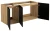 Szafka łazienkowa pod umywalkę 120 cm 3 drzwi LUXOR BLACK czarny + dąb olejowany