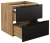 Szafka łazienkowa pod umywalkę 60 cm 2 szuflady LUXOR BLACK czarny + dąb olejowany