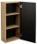 Szafka górna 35 cm LUXOR BLACK czarny + dąb olejowany