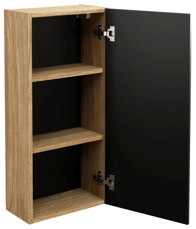 Szafka górna 35 cm LUXOR BLACK czarny + dąb olejowany
