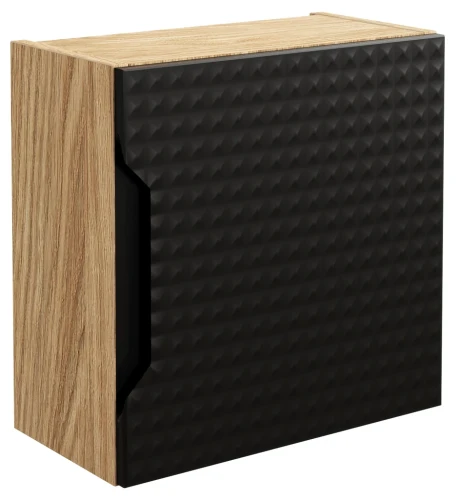 Szafka górna qubik 35 cm LUXOR BLACK czarny + dąb olejowany