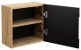Szafka górna qubik 35 cm LUXOR BLACK czarny + dąb olejowany