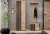 Szafa dwudrzwiowa Pedro 60 cm z lamelami do przedpokoju hickory jackson/czarny